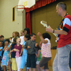 Gregg rehearses with the Frankland kids