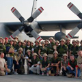 Team Canada in front of Hercules