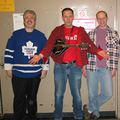 Backstage at the Centre in the Square, Kitchener, during the 'Songs in the Key of Canada' tour.
